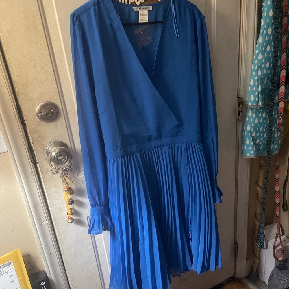 Chic Long Sleeve Blue Dress